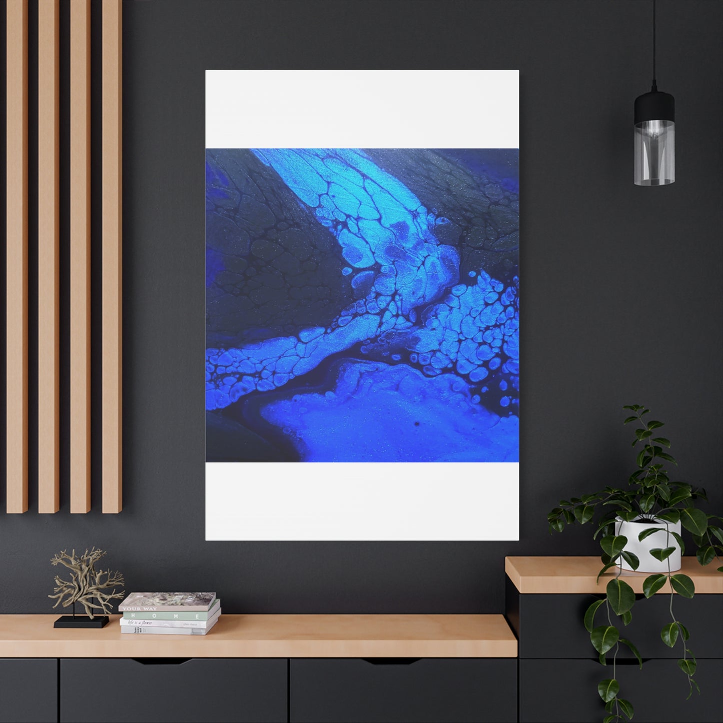 Abstract Blue Ocean Canvas Print — Matte Stretched Wall Art