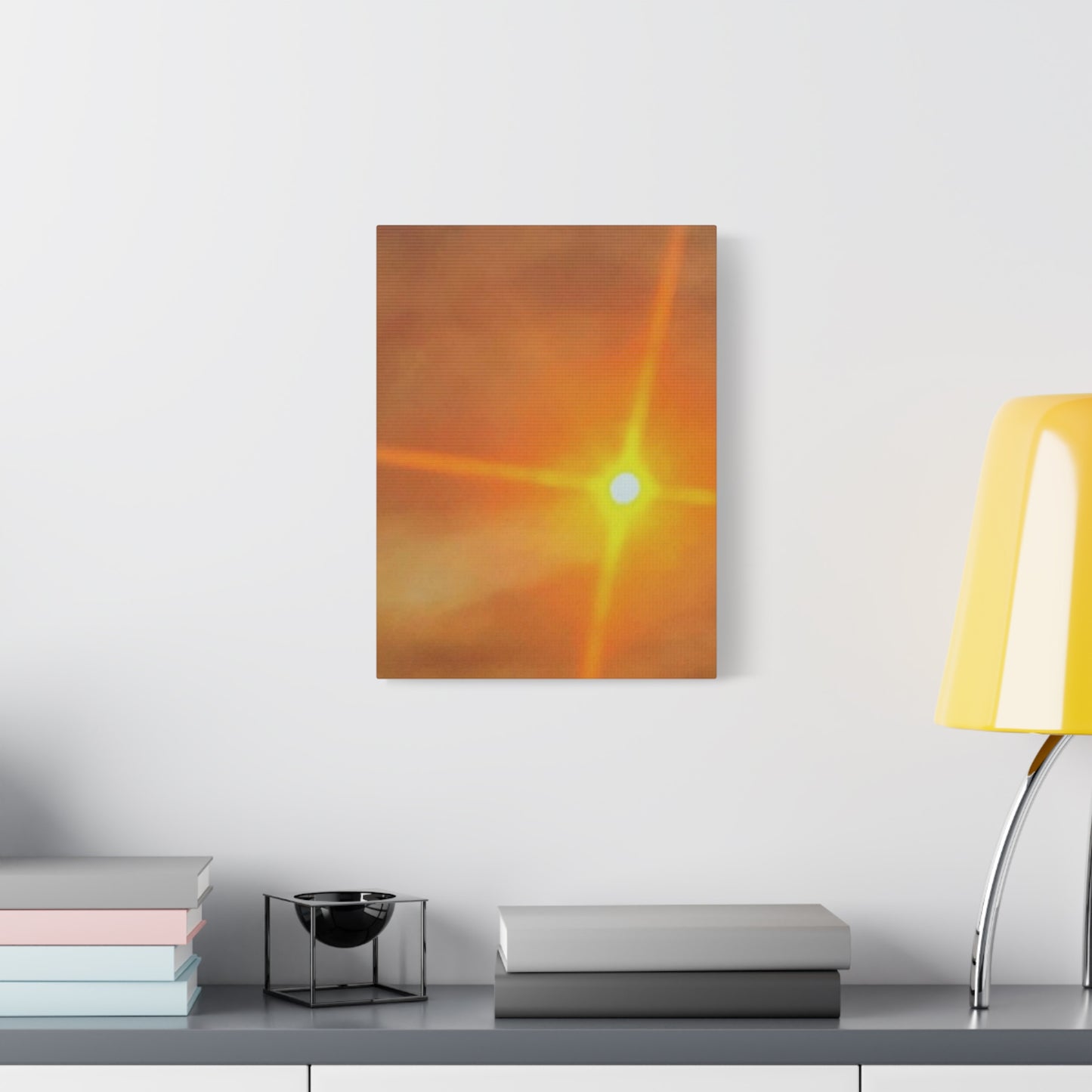 Sunburst Sunset Canvas Print — Warm Abstract Wall Art