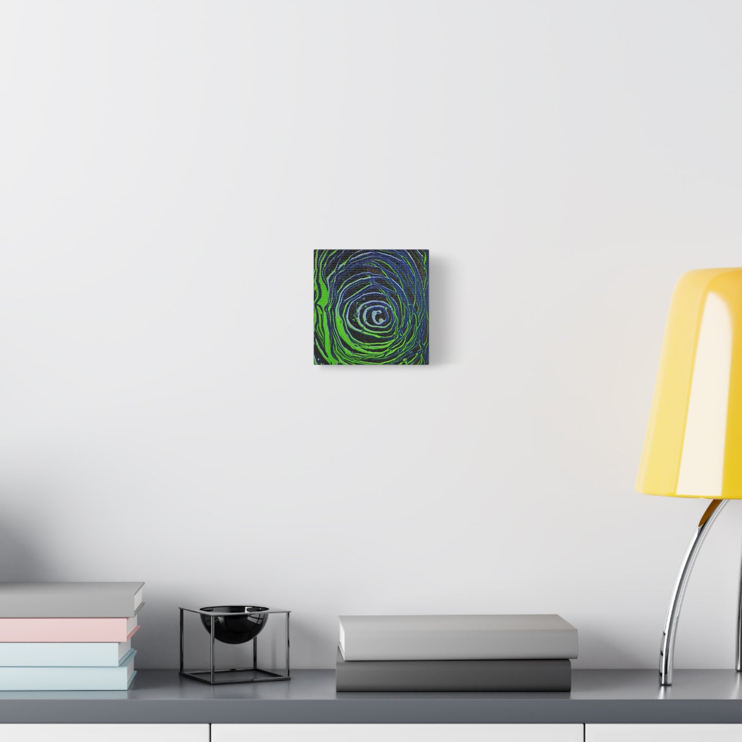 Abstract Green Swirl Matte Canvas Art — Stretched 1.25" Wall Décor