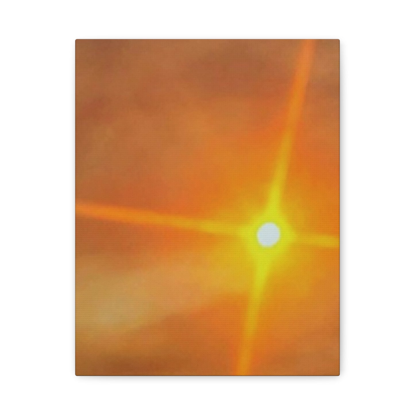 Sunburst Sunset Canvas Print — Warm Abstract Wall Art