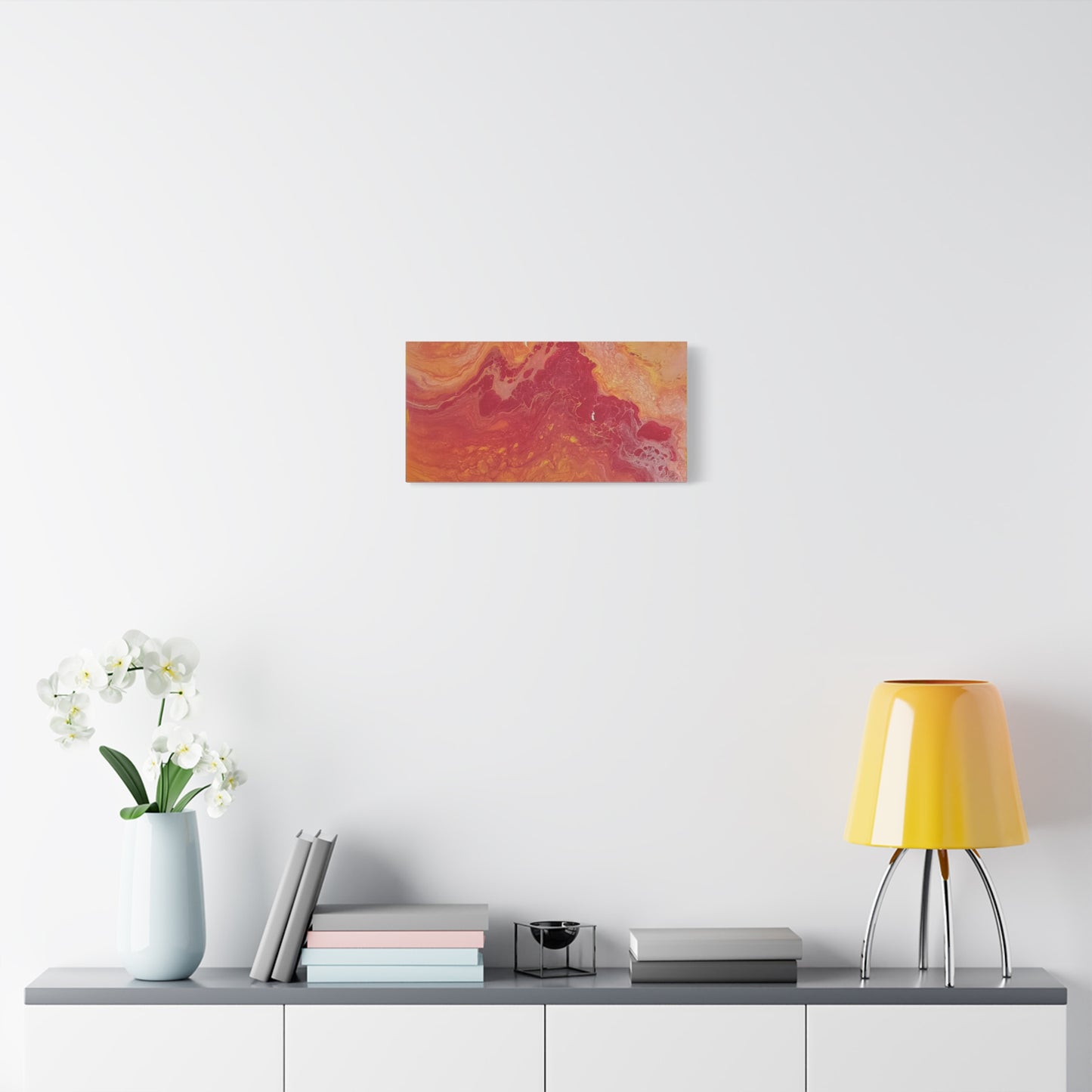 Abstract Pepto Popured - Sunset Swirl Matte Canvas Art - Stretched 1.25"