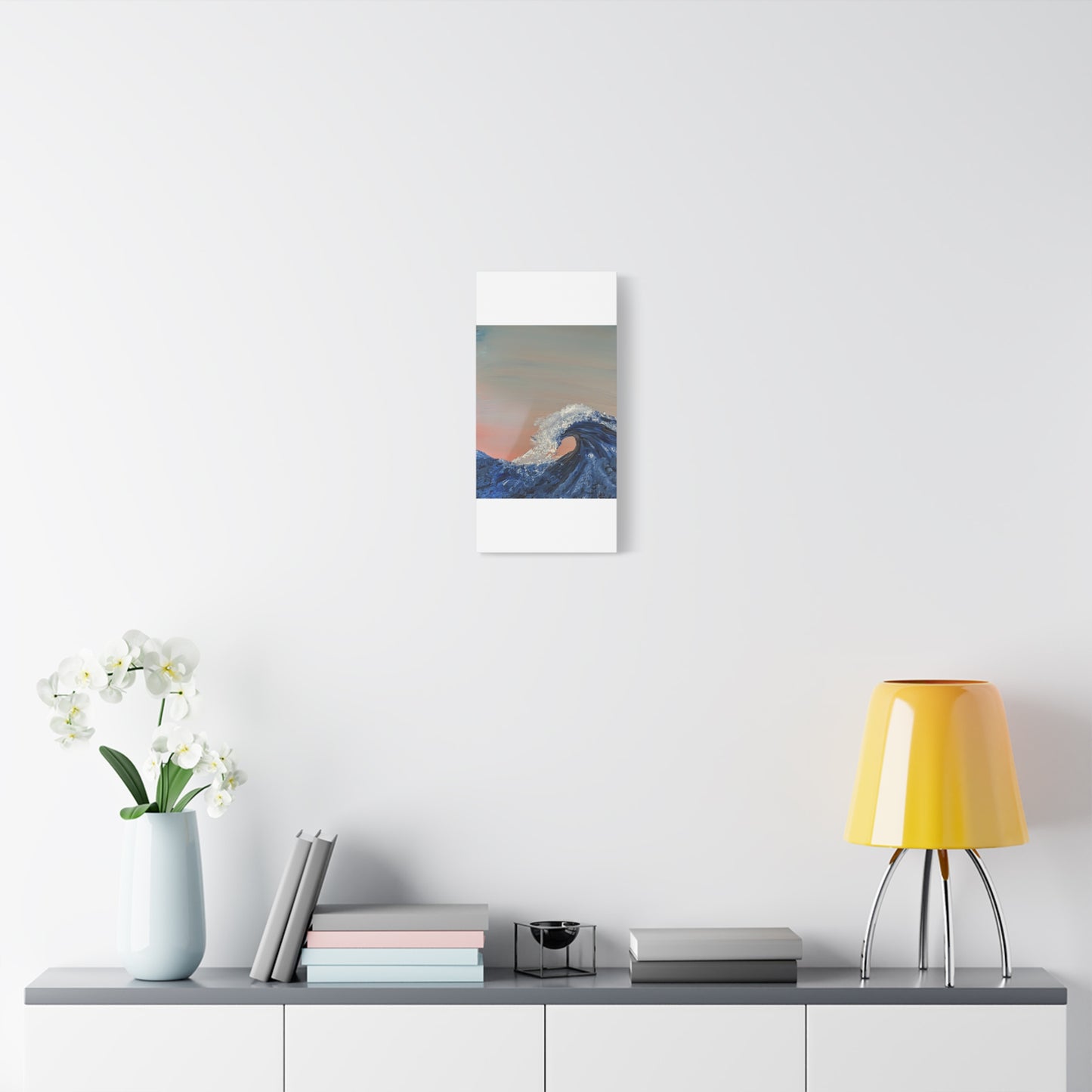 California_Coast - Ocean Wave Canvas Art — Blue Wave Seascape Matte Stretched Canvas