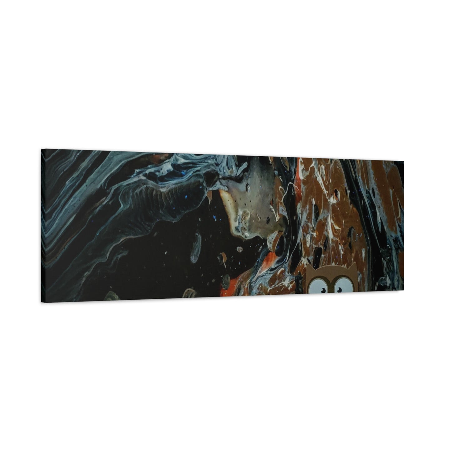 Abstract Swirl Owl Matte Canvas Print