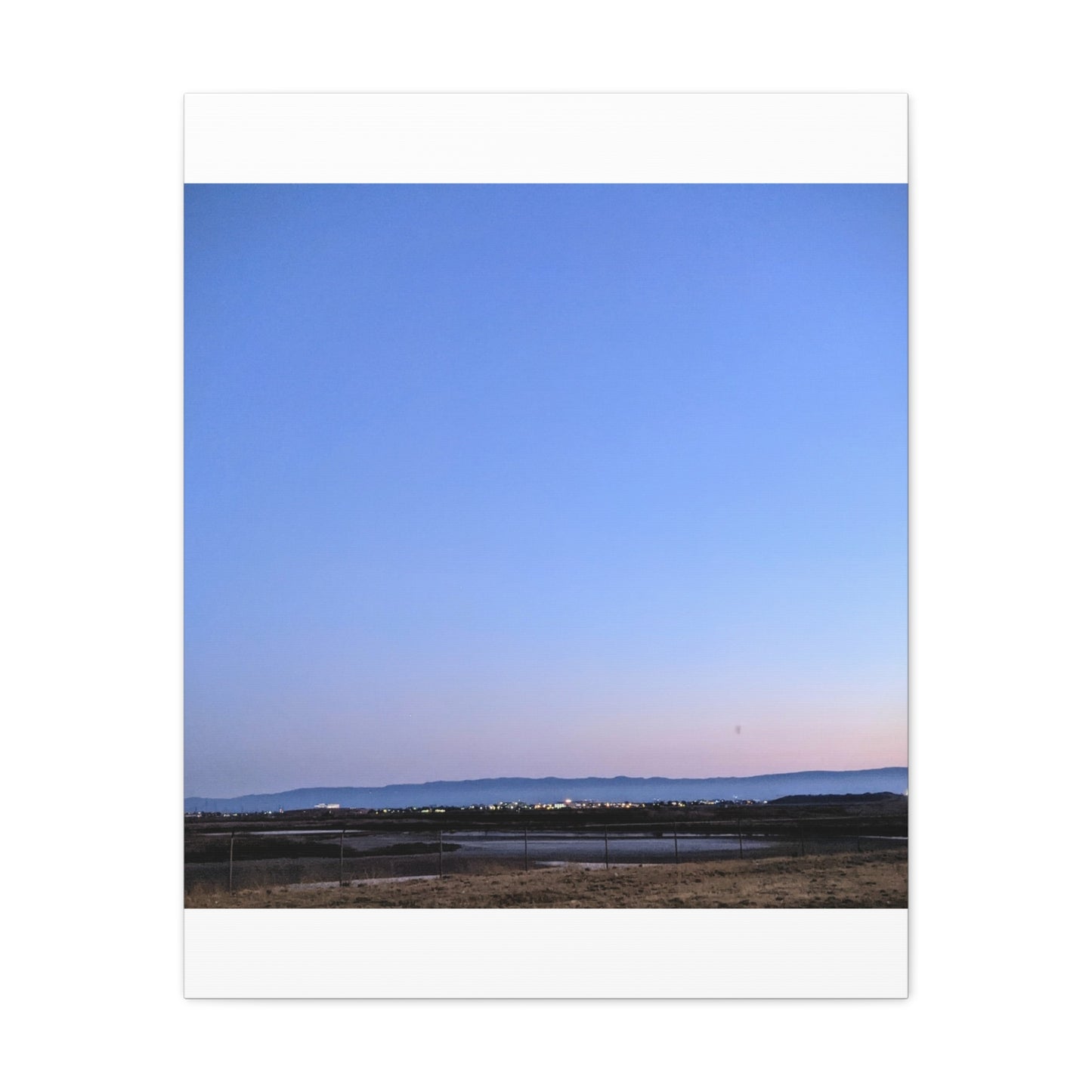 Serene Blue Horizon Matte Canvas Print — Stretched Wall Art