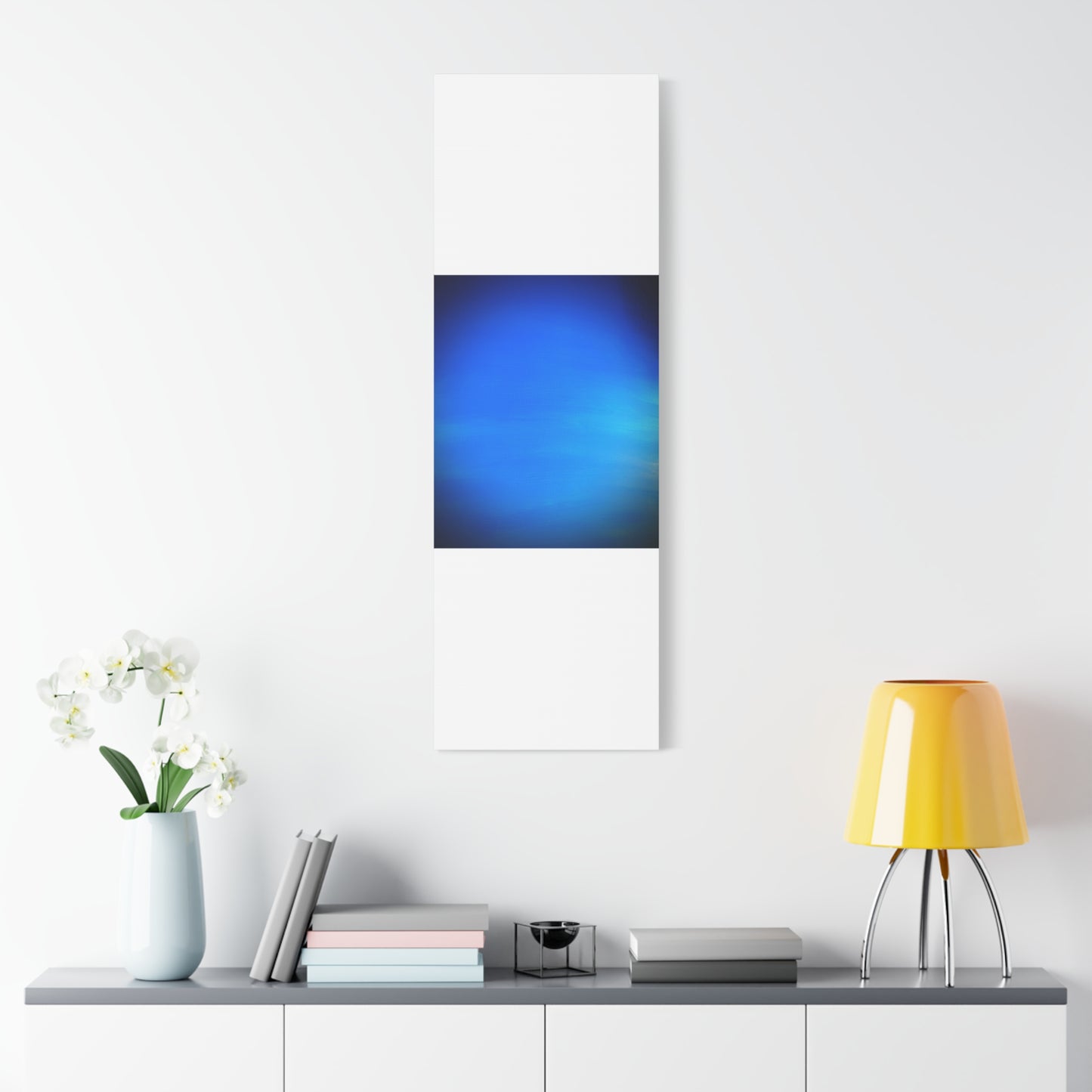 Blue Burst - Gradient Matte Canvas Print — Abstract Ocean Wall Art, Stretched 1.25"