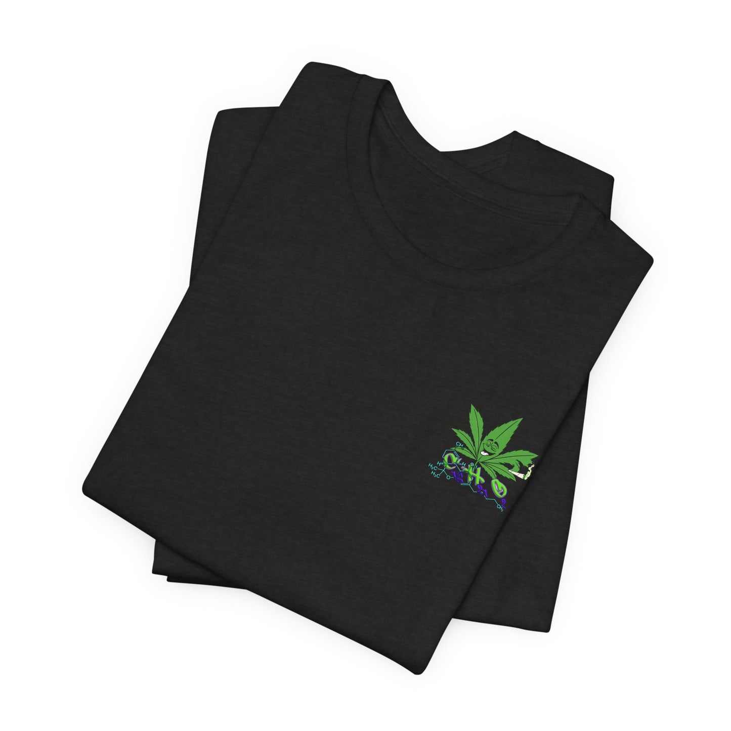 C16H21O2 - Minimal Marijuana Plant Graphic T-Shirt