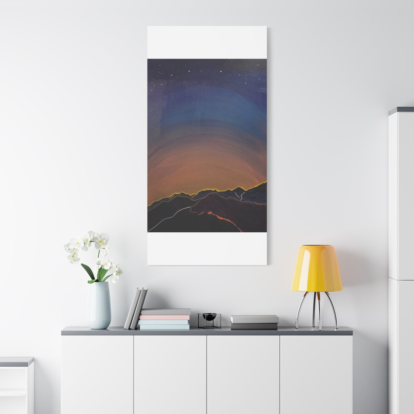 Sunset Mountain Canvas Wall Art - first light — Matte Stretched Landscape Print