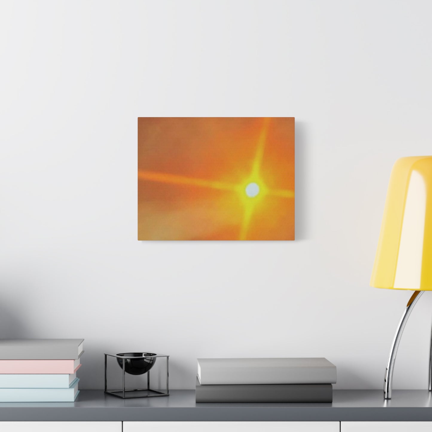 Sunburst Sunset Canvas Print — Warm Abstract Wall Art