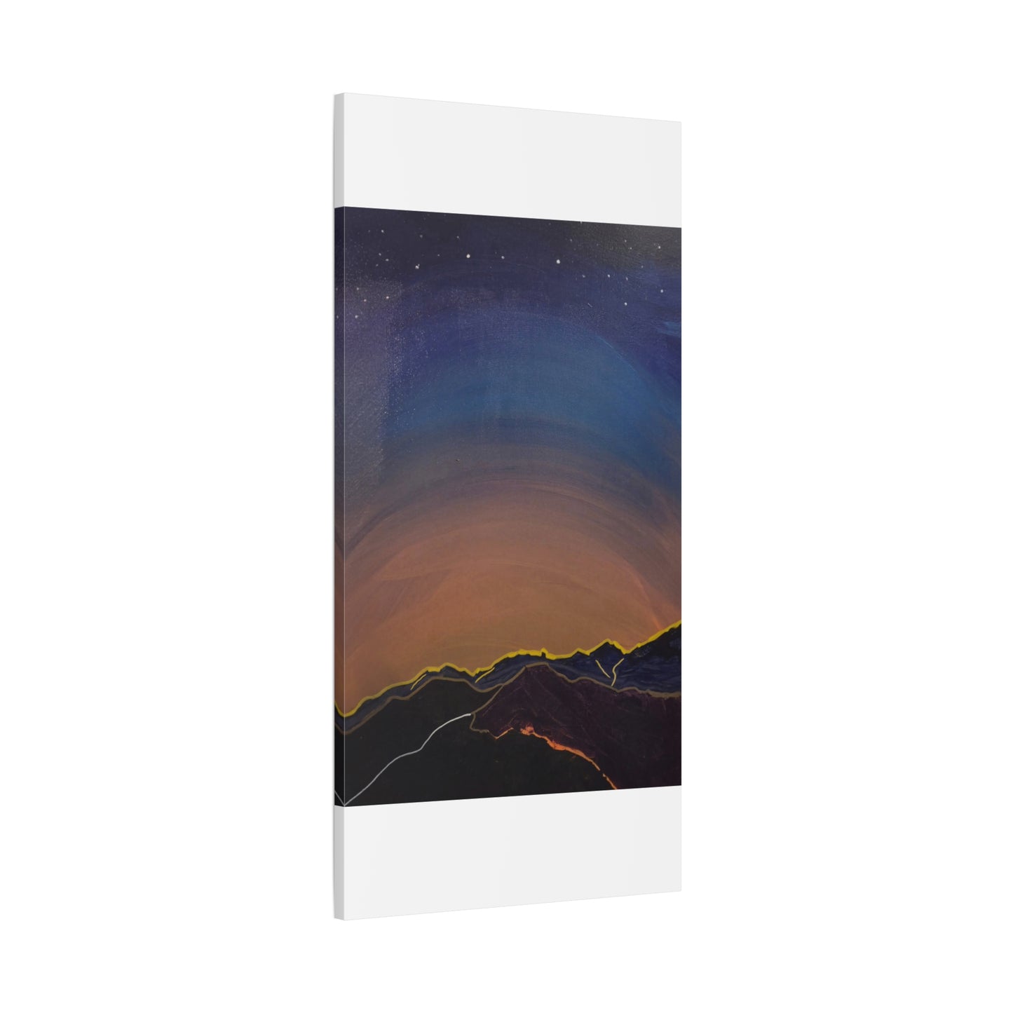 Sunset Mountain Canvas Wall Art - first light — Matte Stretched Landscape Print