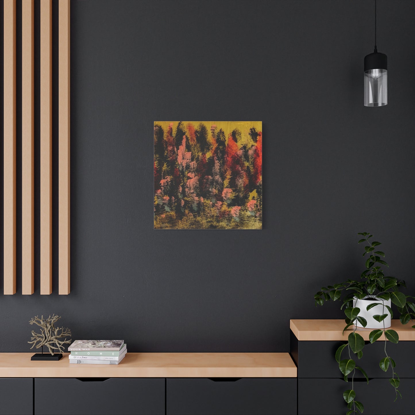 Autumn Forest Abstract — Matte Stretched Canvas