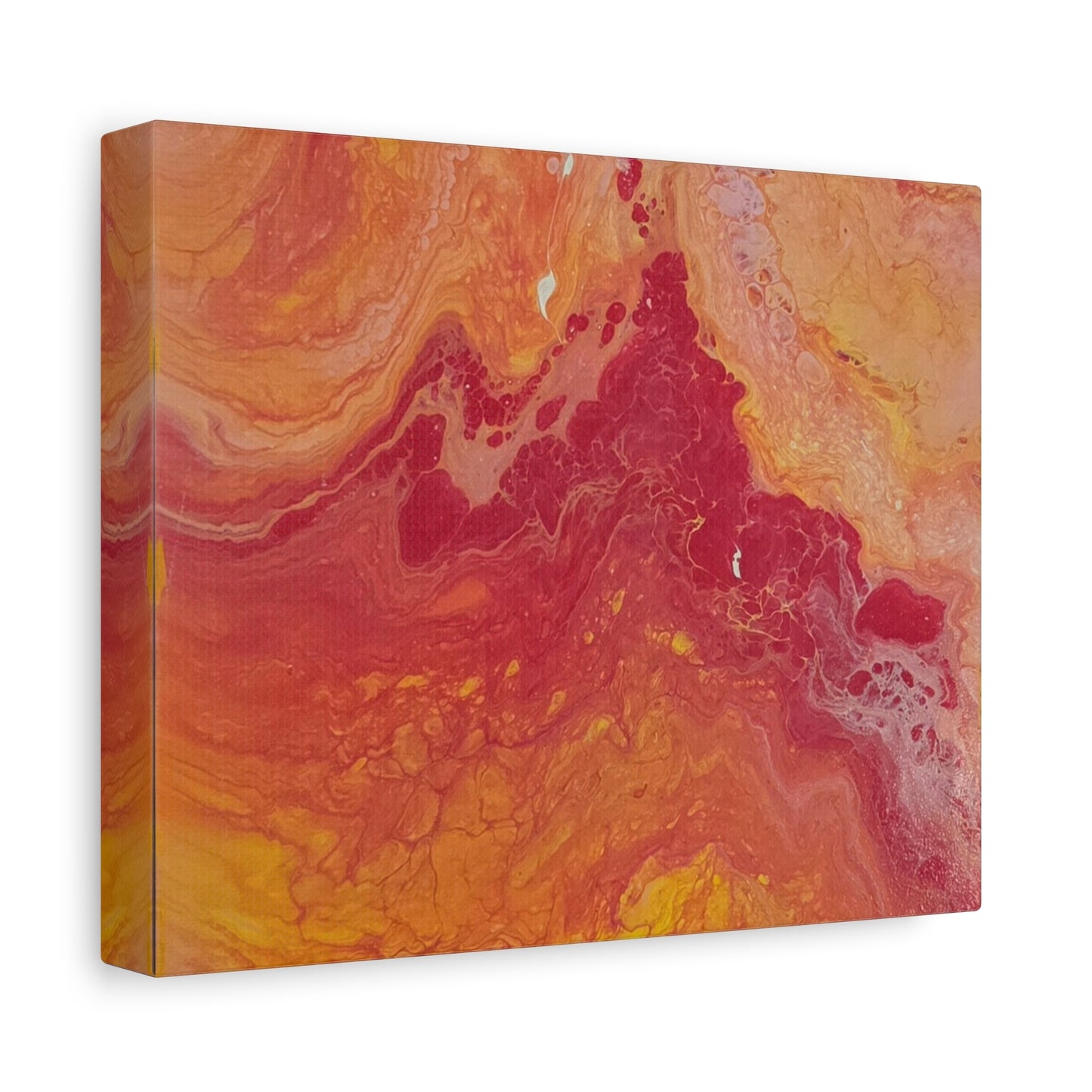 Abstract Pepto Popured - Sunset Swirl Matte Canvas Art - Stretched 1.25"