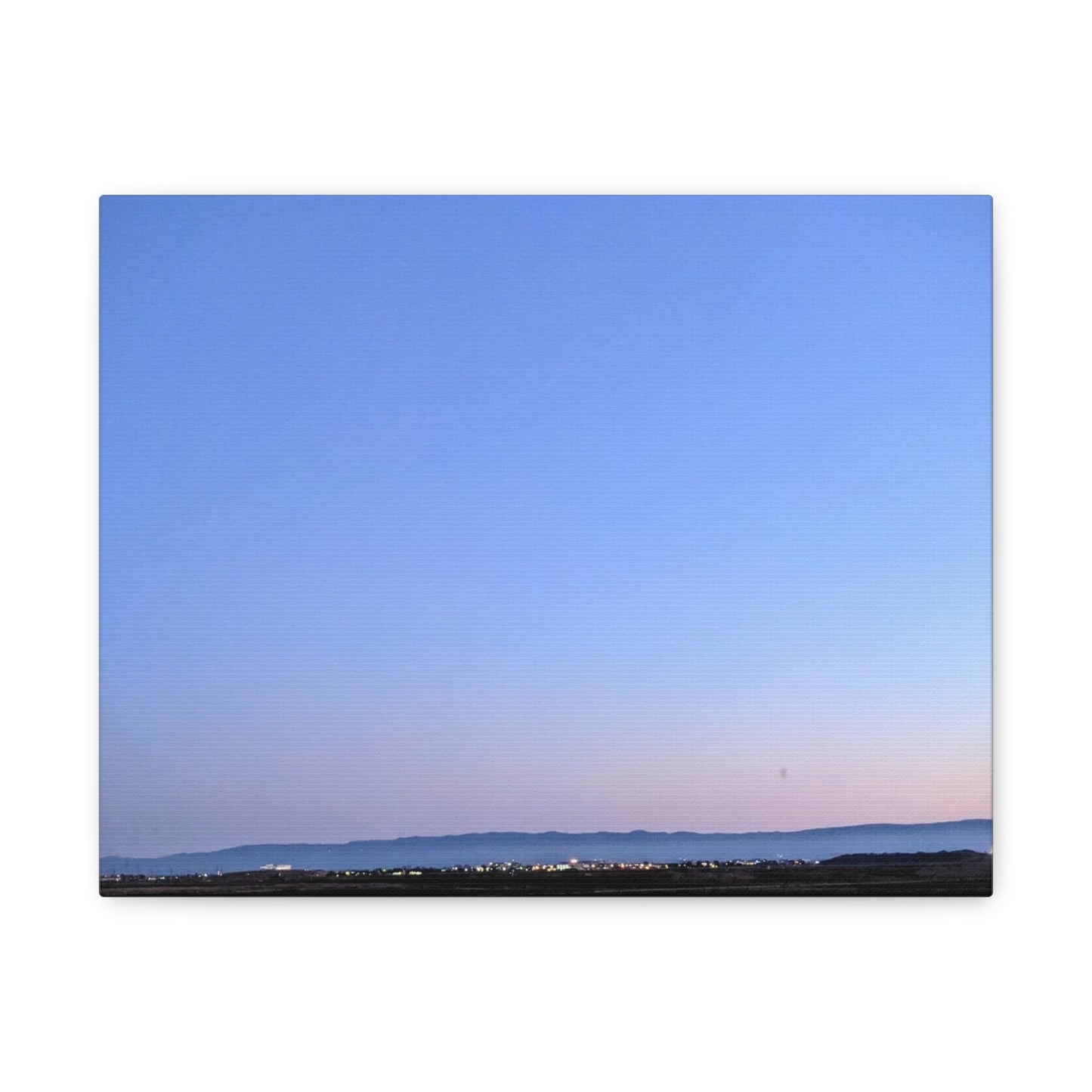 Serene Blue Horizon Matte Canvas Print — Stretched Wall Art