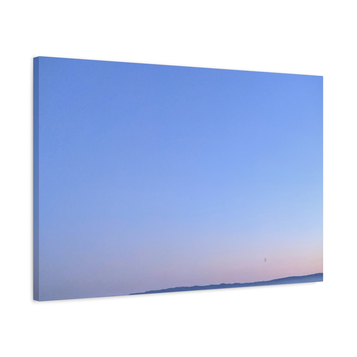 Serene Blue Horizon Matte Canvas Print — Stretched Wall Art