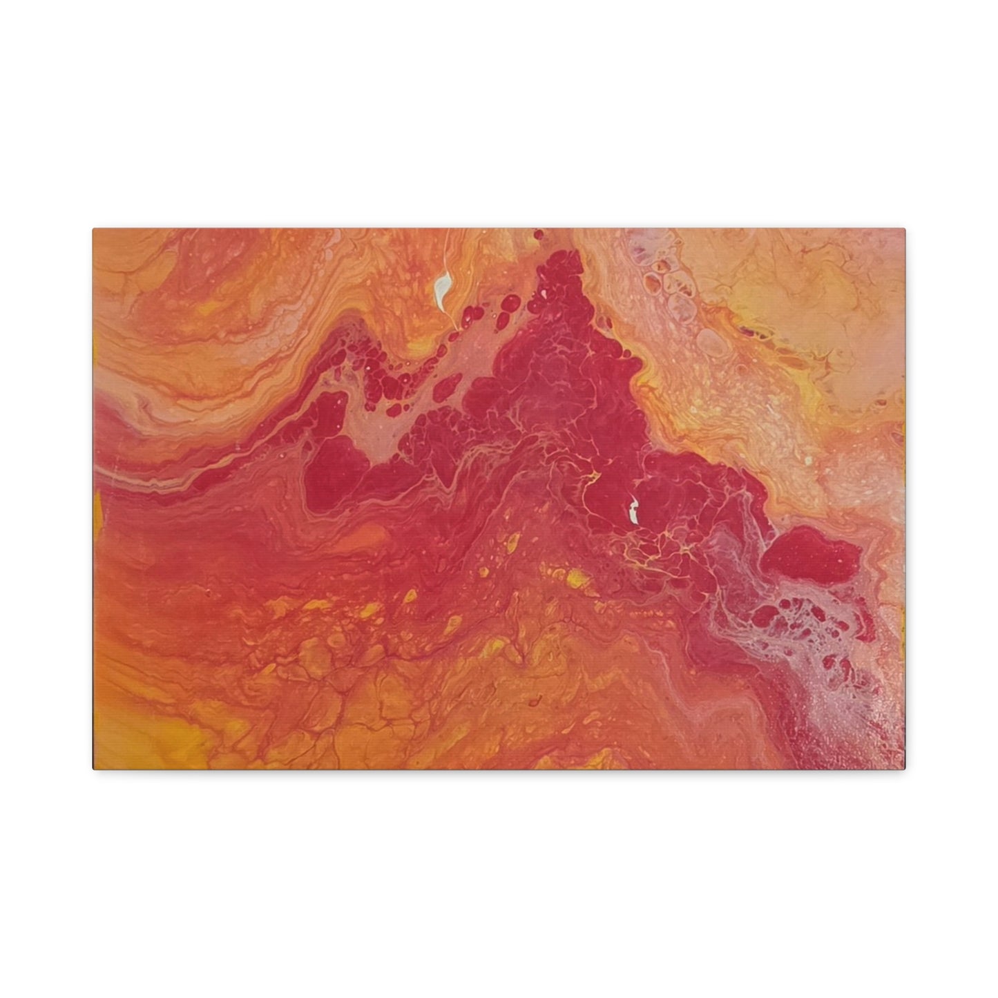 Abstract Pepto Popured - Sunset Swirl Matte Canvas Art - Stretched 1.25"