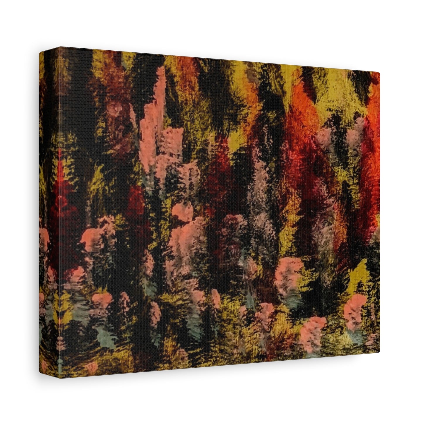 Autumn Forest Abstract — Matte Stretched Canvas