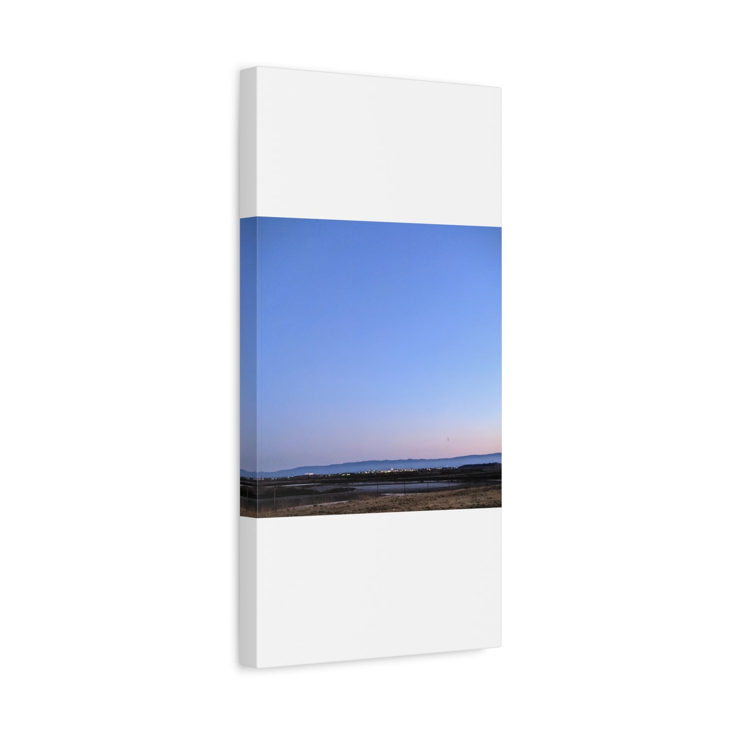 Serene Blue Horizon Matte Canvas Print — Stretched Wall Art