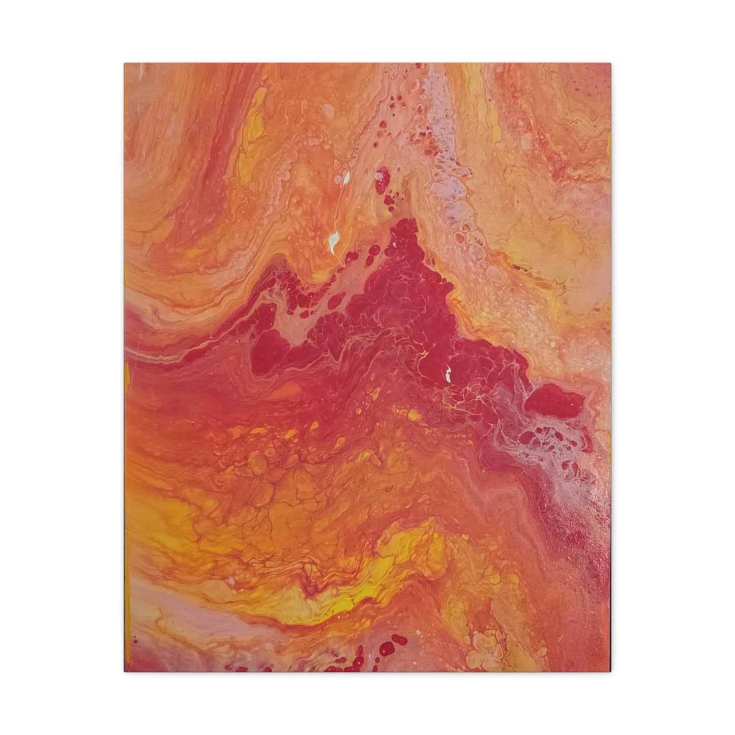 Abstract Pepto Popured - Sunset Swirl Matte Canvas Art - Stretched 1.25"