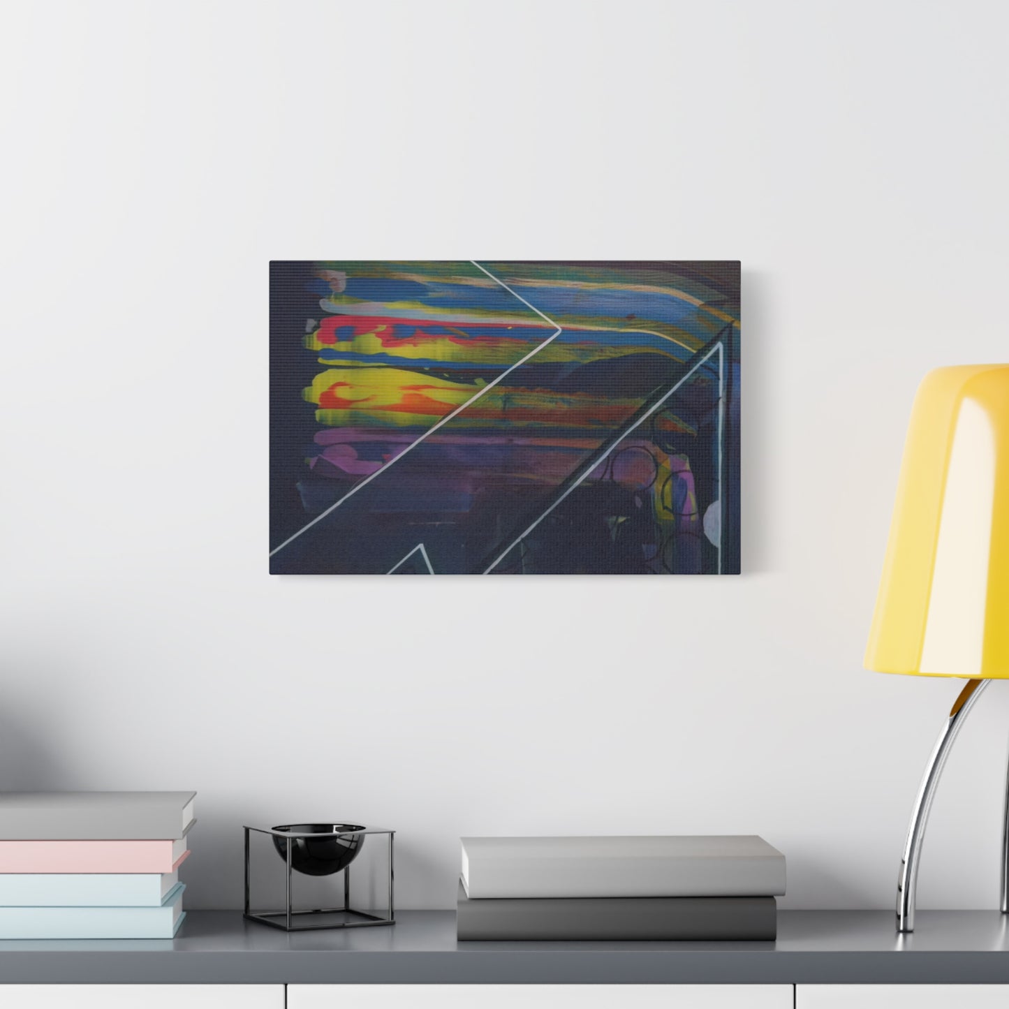 Abstract Geometric Canvas Art - 2025 astronomy – Colorful Drip Triangle Stretched Canvas