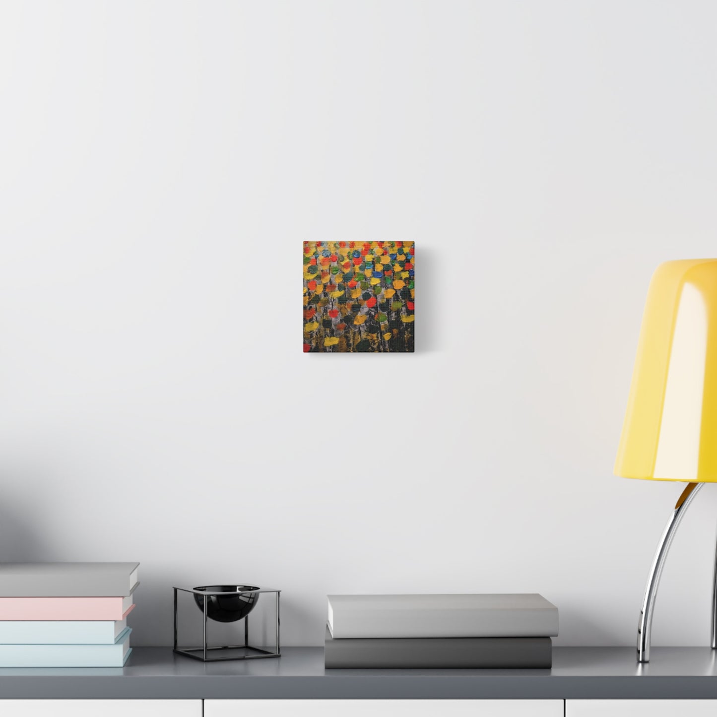birch trees with color strokes - Abstract Color Bloom Matte Canvas Wall Art — Stretched 1.25"