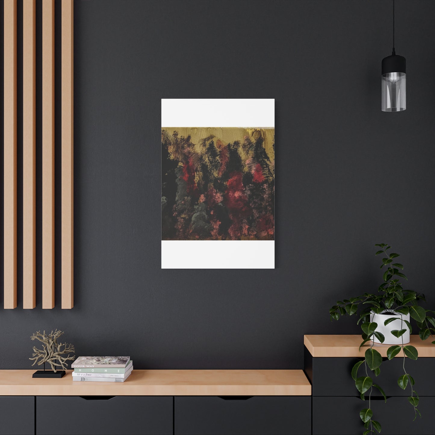 Autumn Forest Nightscape Matte Canvas Print — Stretched 1.25"