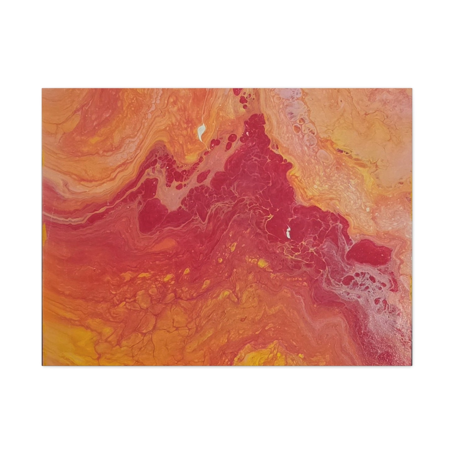Abstract Pepto Popured - Sunset Swirl Matte Canvas Art - Stretched 1.25"
