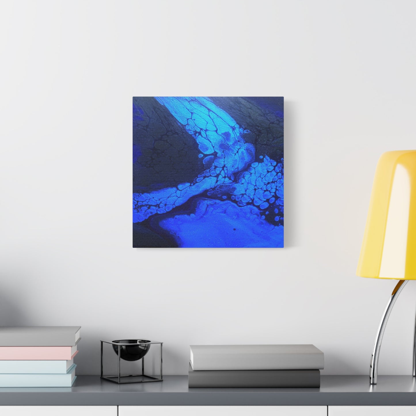 Abstract Blue Ocean Canvas Print — Matte Stretched Wall Art