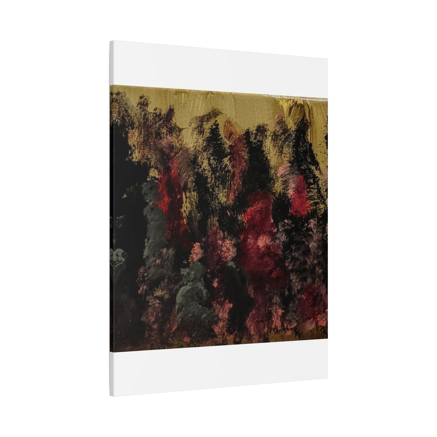 Autumn Forest Nightscape Matte Canvas Print — Stretched 1.25"