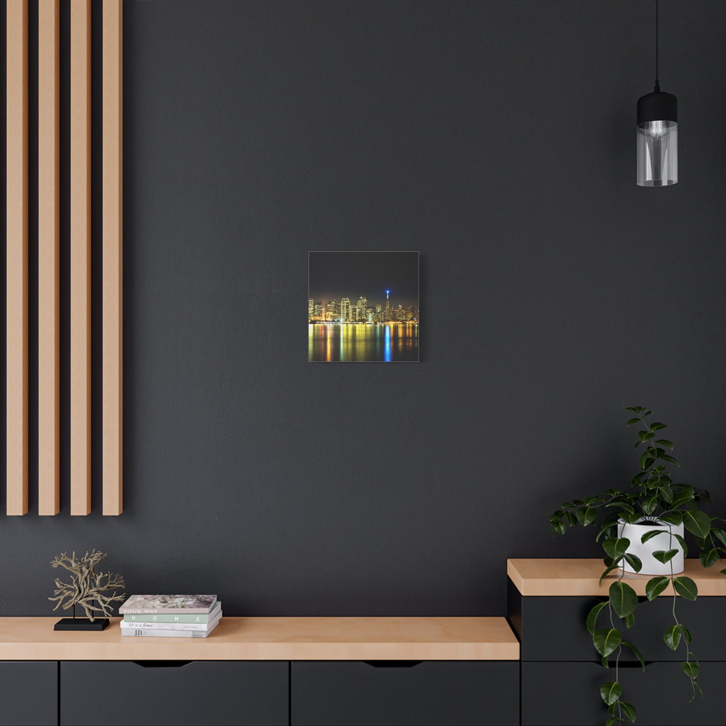 San Francisco Night Skyline Matte Canvas Print — Stretched 1.25"