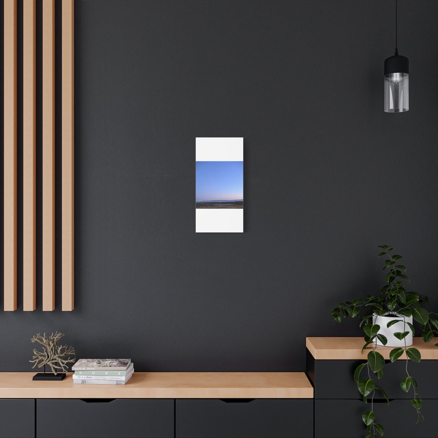 Serene Blue Horizon Matte Canvas Print — Stretched Wall Art