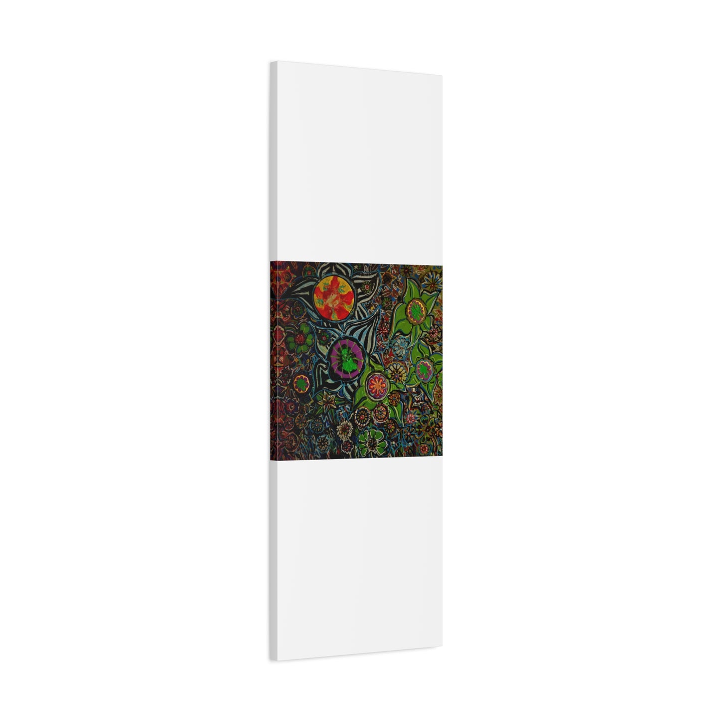 Urban_gardening-03 - Psychedelic Floral Canvas Print — Vibrant Abstract Garden Wall Art
