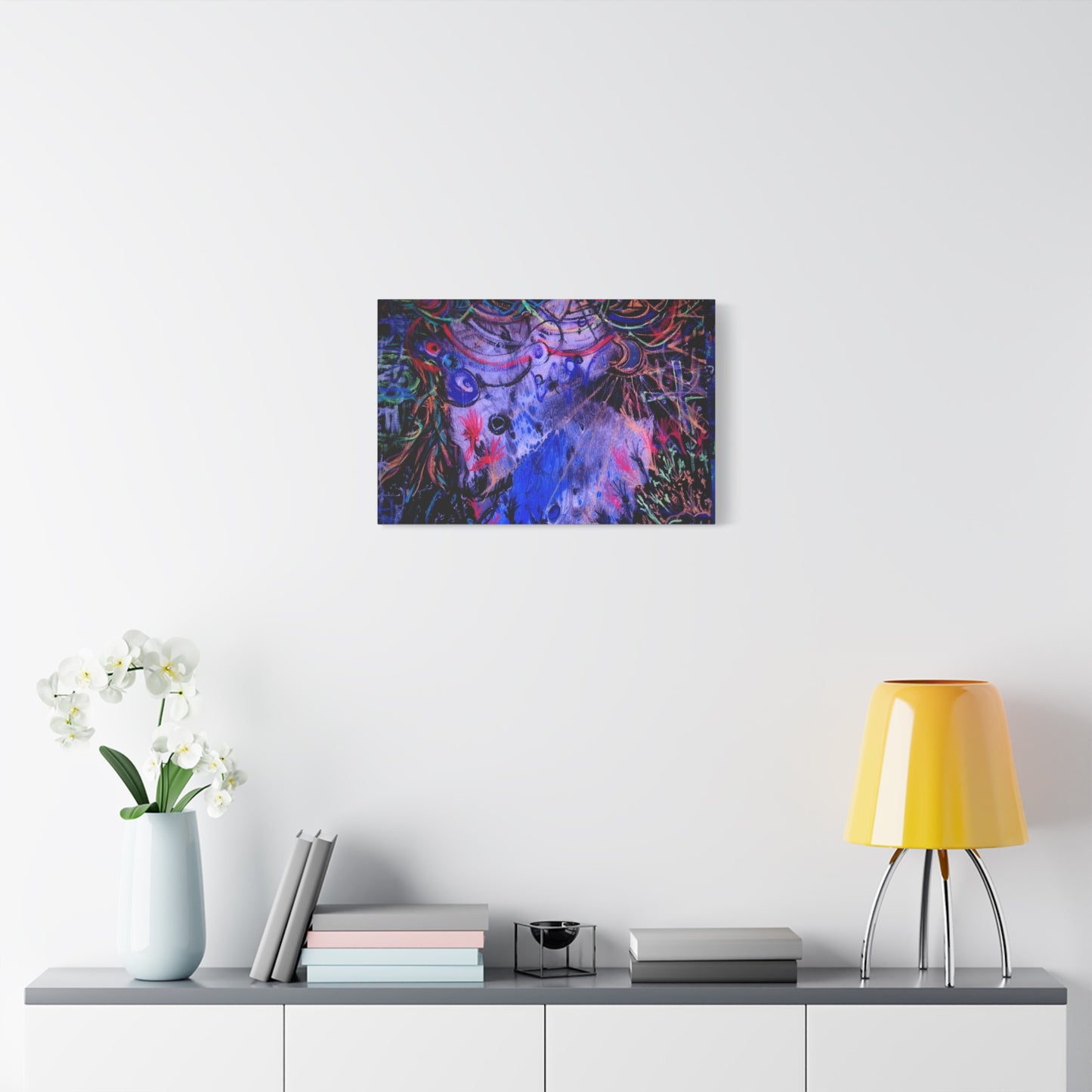 soul_extractions - Abstract Neon Canvas Art - Vibrant Psychedelic Wall Decor