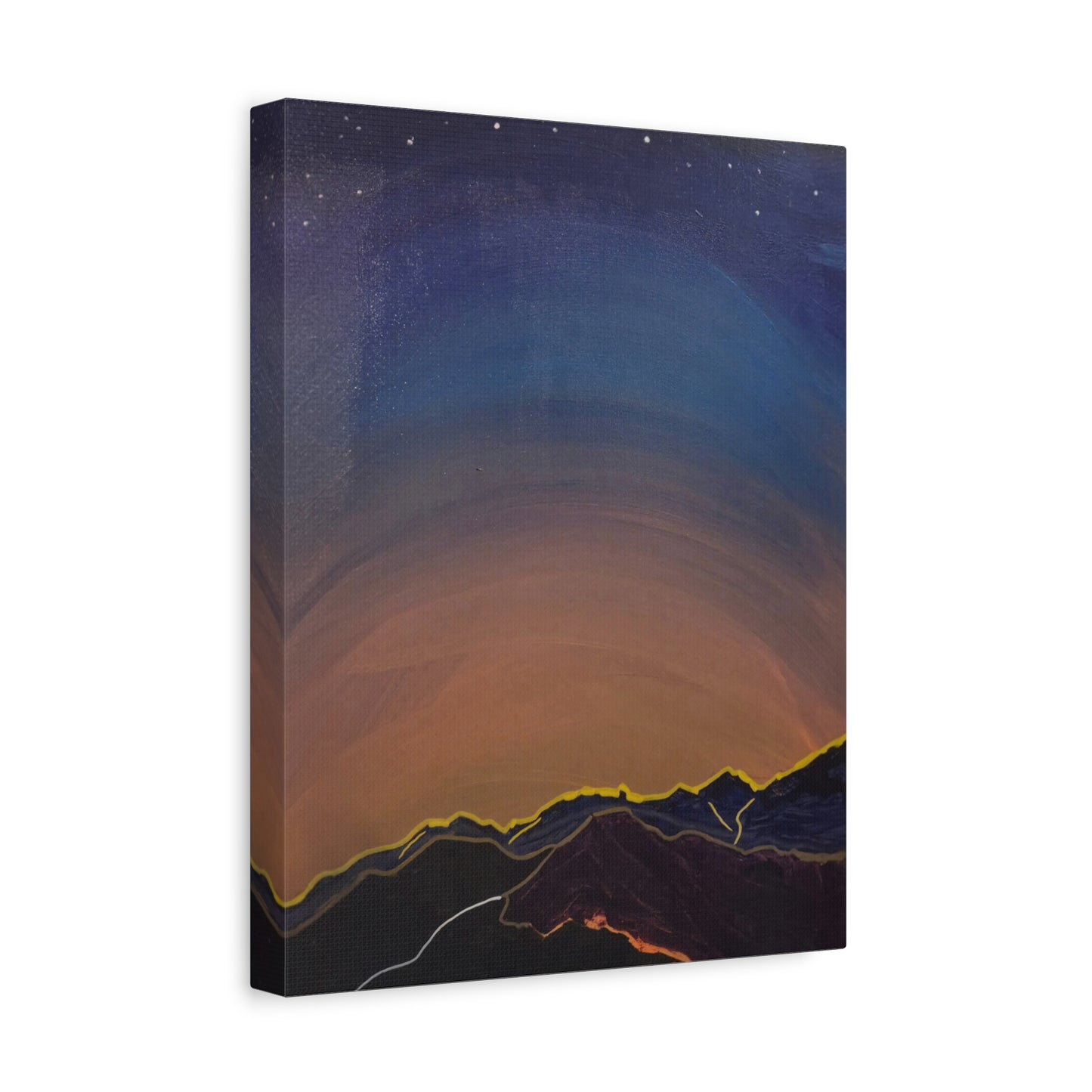 Sunset Mountain Canvas Wall Art - first light — Matte Stretched Landscape Print