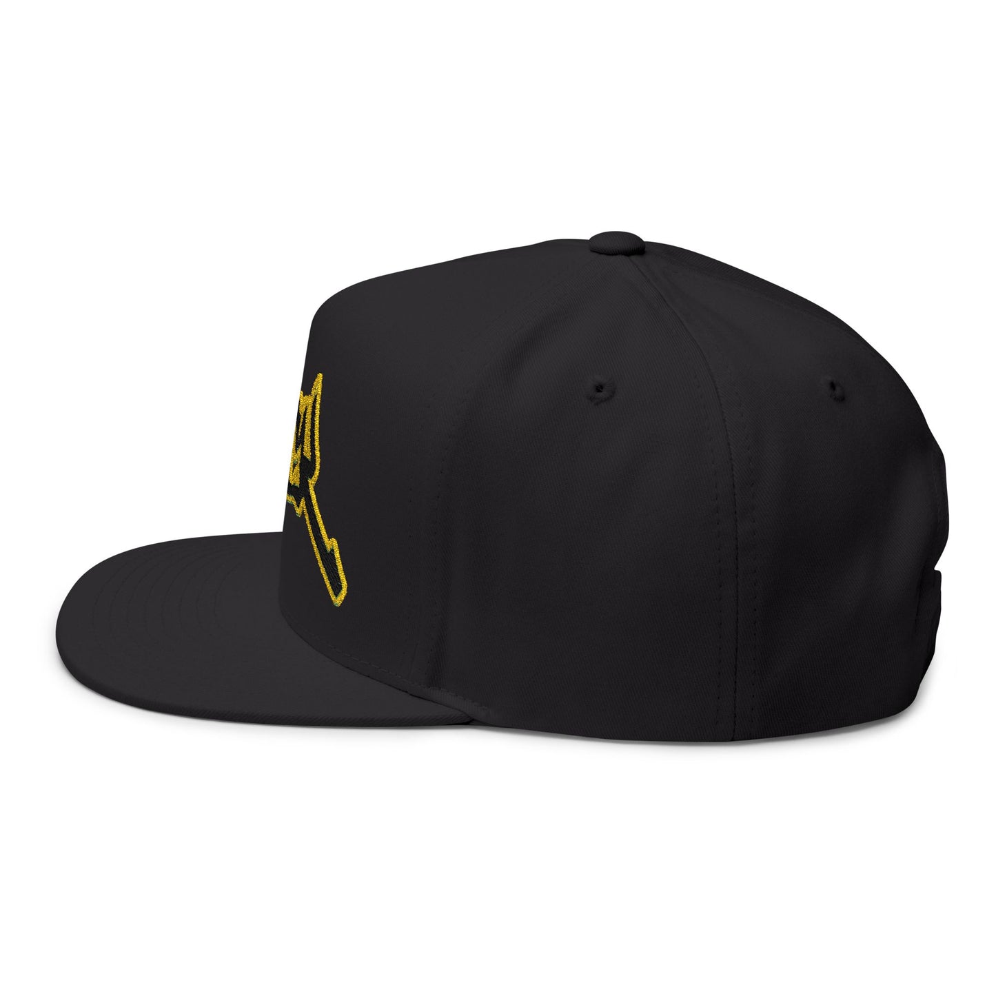 triple_siiick - Embroidered Snapback Hat — "siiick" Yellow Outline