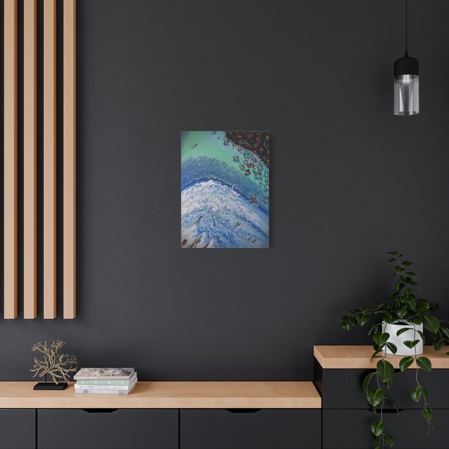 floetrol&flowers - Abstract Matte Canvas Print — Floral Accents Stretched Wall Art