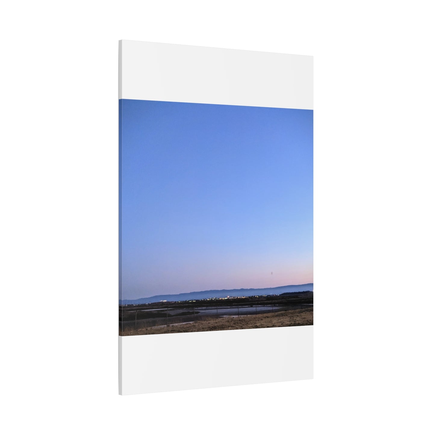 Serene Blue Horizon Matte Canvas Print — Stretched Wall Art