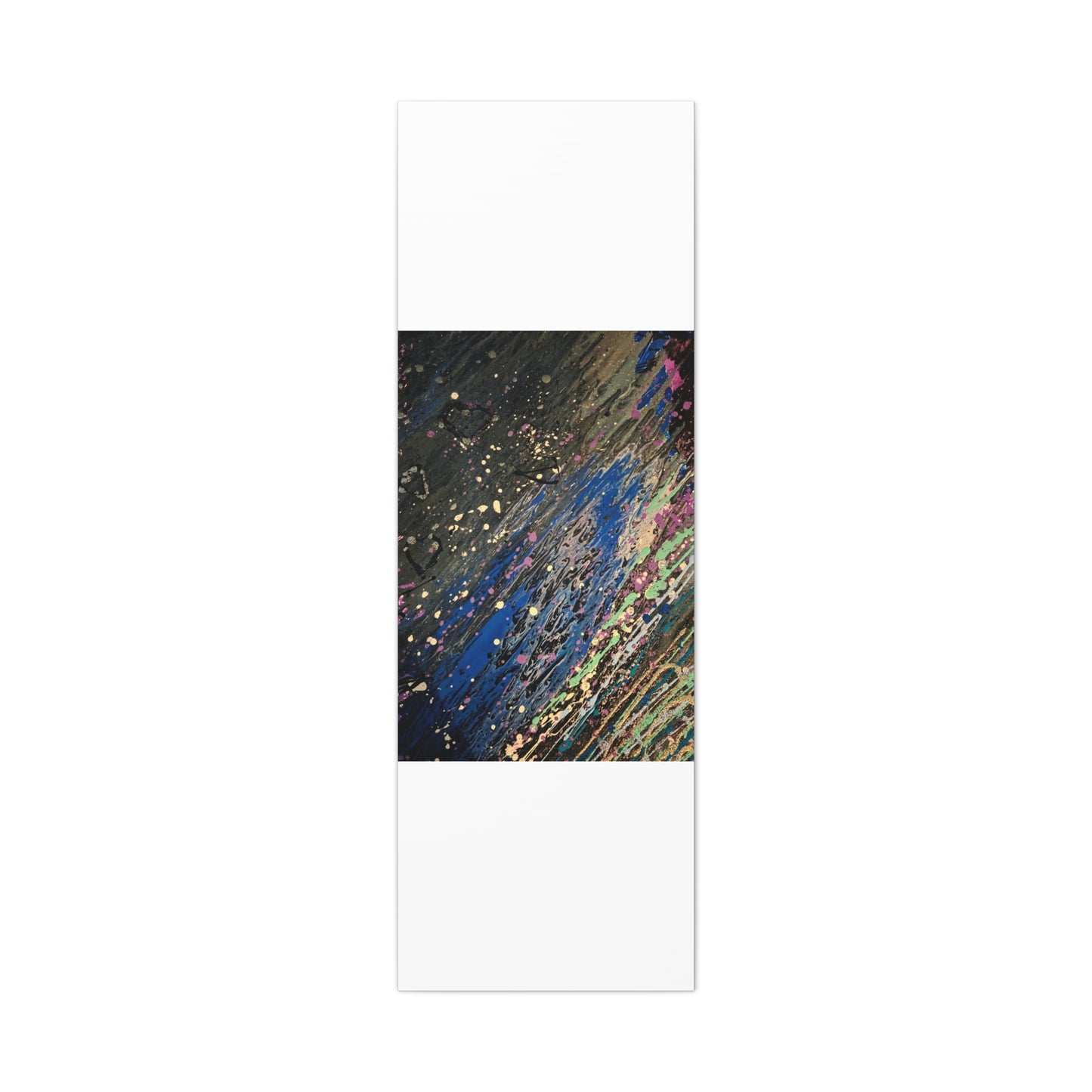 Abstract Splatter Matte Canvas Print — Colorful Fluid Art Wall Decor, Stretched 1.25"