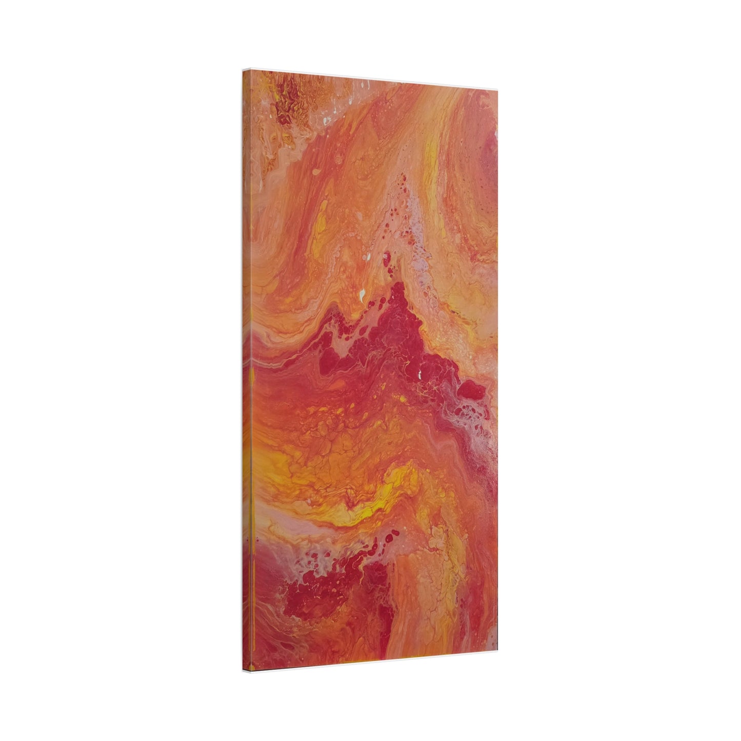 Abstract Pepto Popured - Sunset Swirl Matte Canvas Art - Stretched 1.25"