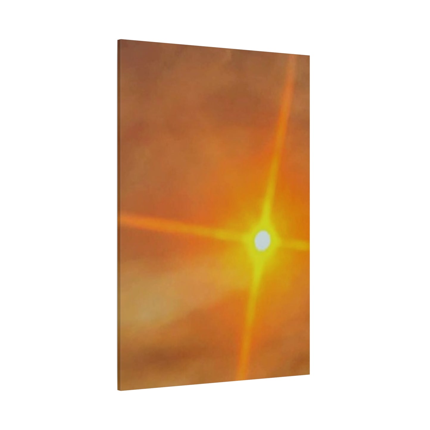 Sunburst Sunset Canvas Print — Warm Abstract Wall Art