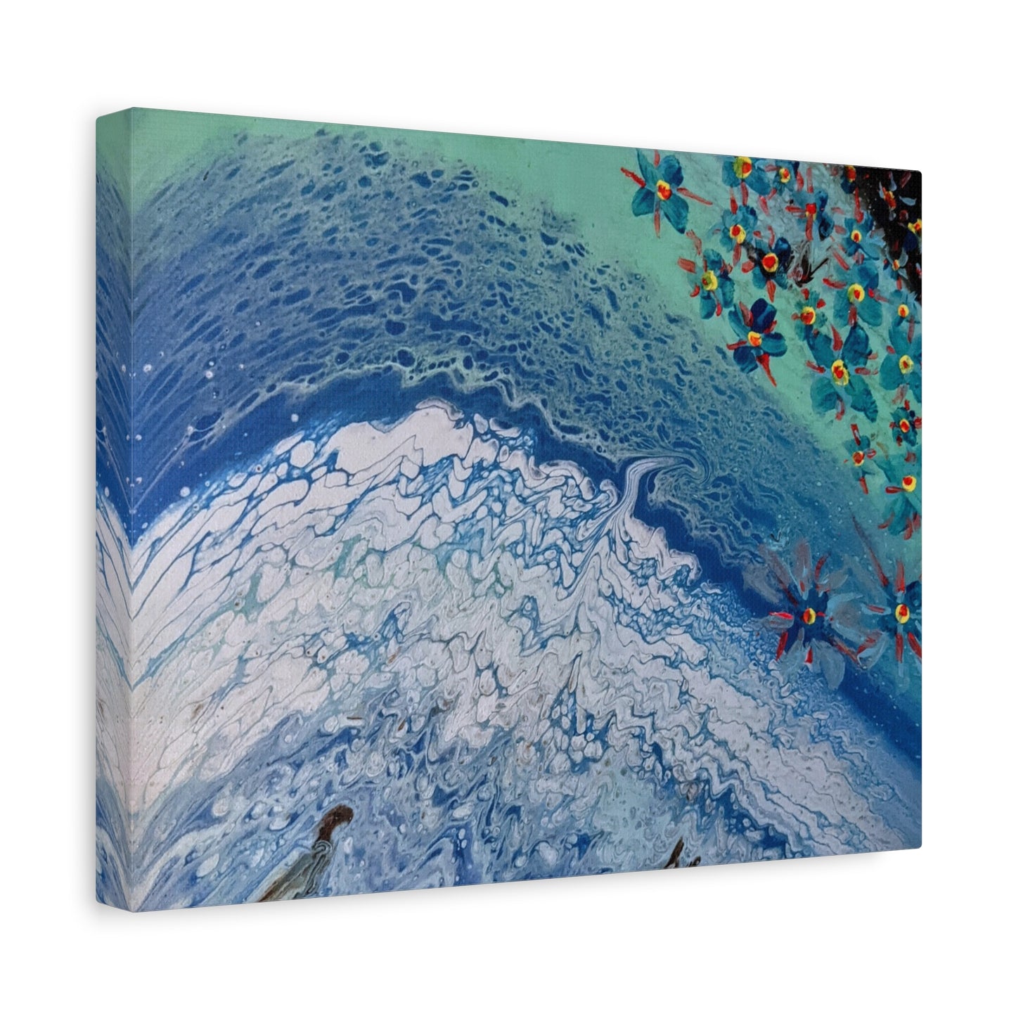 floetrol&flowers - Abstract Matte Canvas Print — Floral Accents Stretched Wall Art