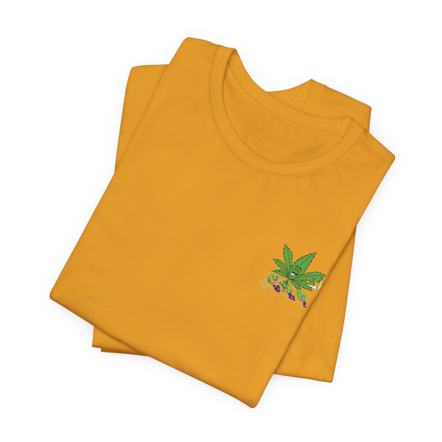 C16H21O2 - Minimal Marijuana Plant Graphic T-Shirt