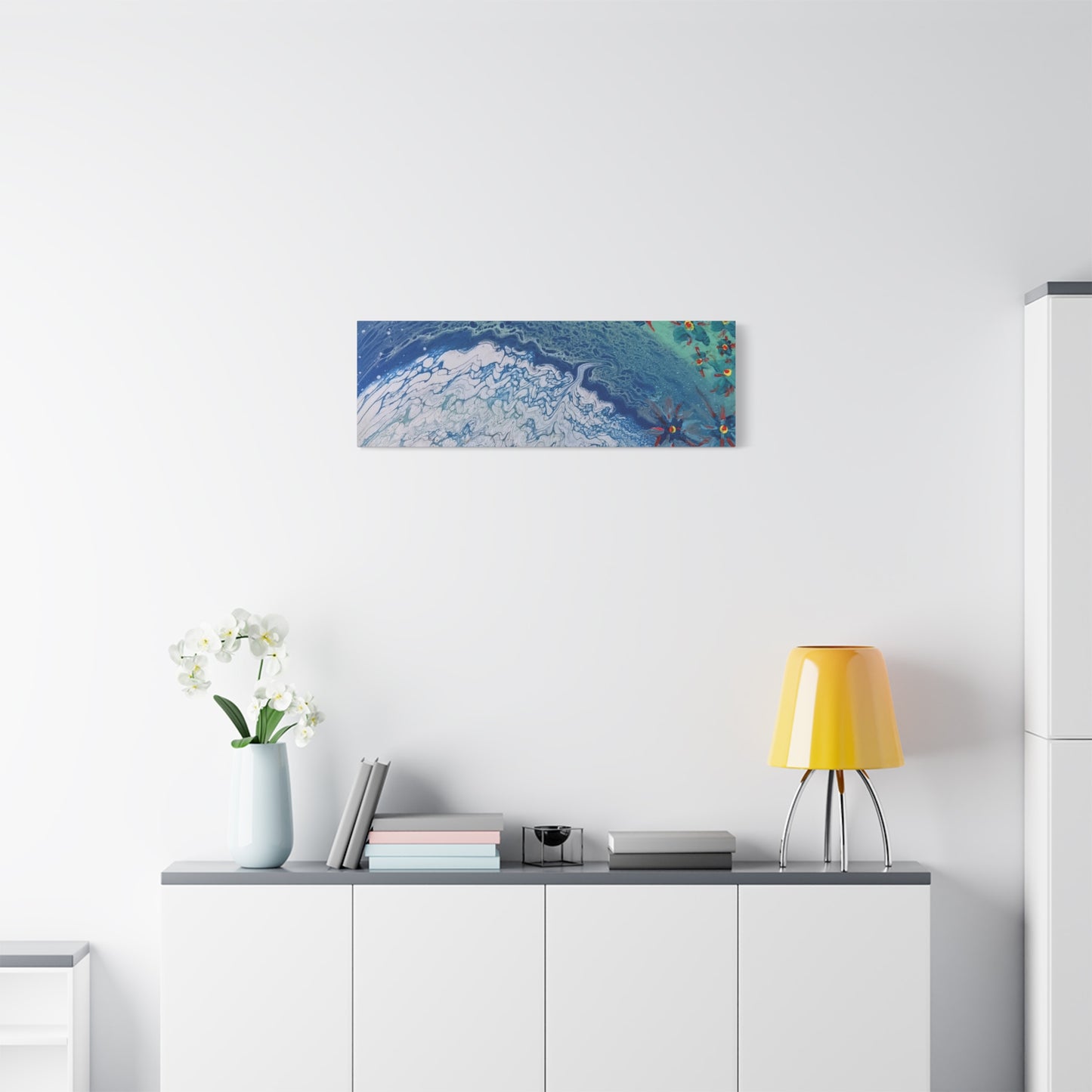 floetrol&flowers - Abstract Matte Canvas Print — Floral Accents Stretched Wall Art