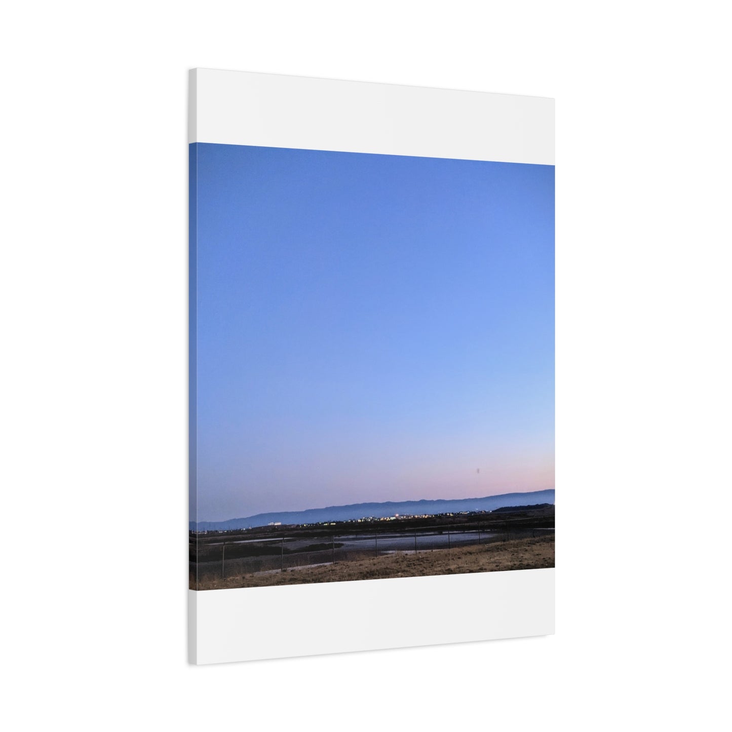 Serene Blue Horizon Matte Canvas Print — Stretched Wall Art