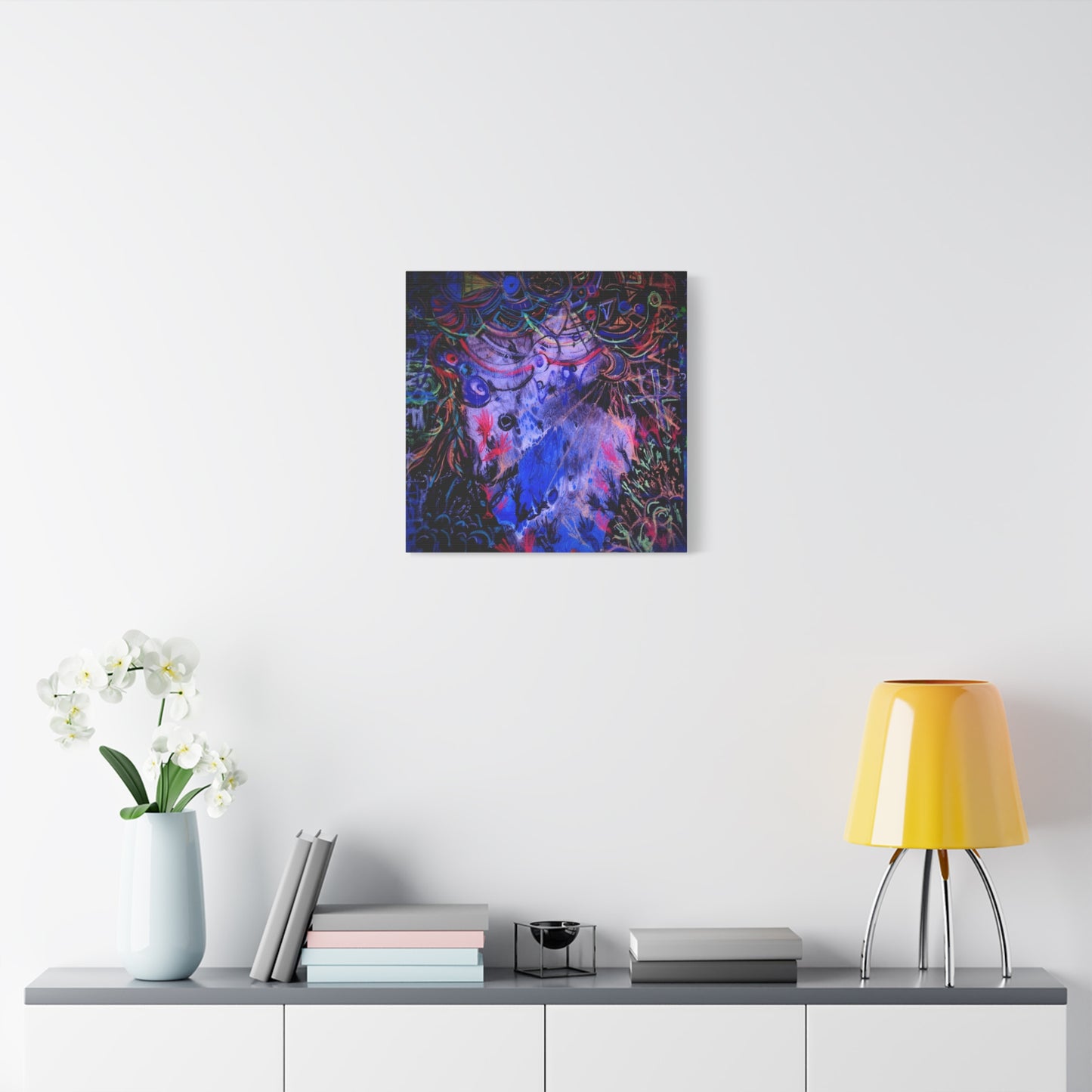 soul_extractions - Abstract Neon Canvas Art - Vibrant Psychedelic Wall Decor