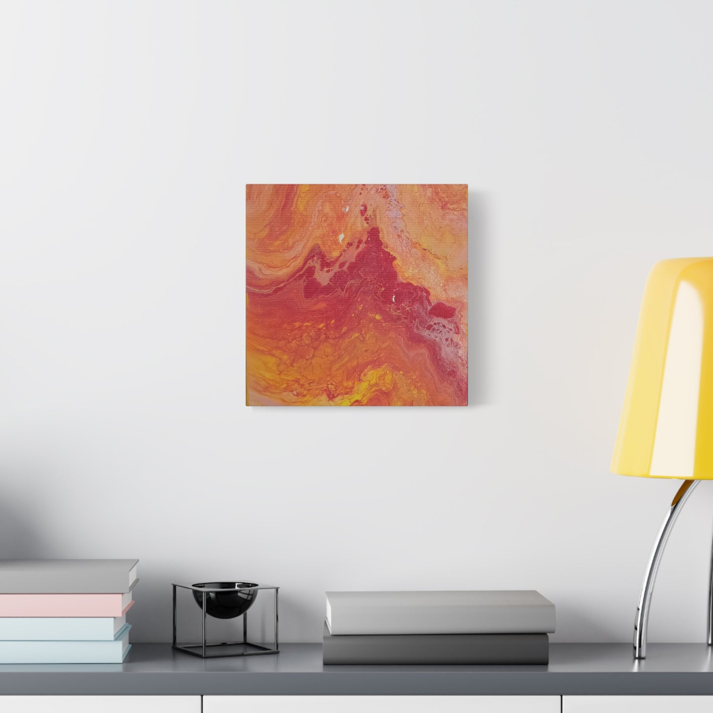 Abstract Pepto Popured - Sunset Swirl Matte Canvas Art - Stretched 1.25"