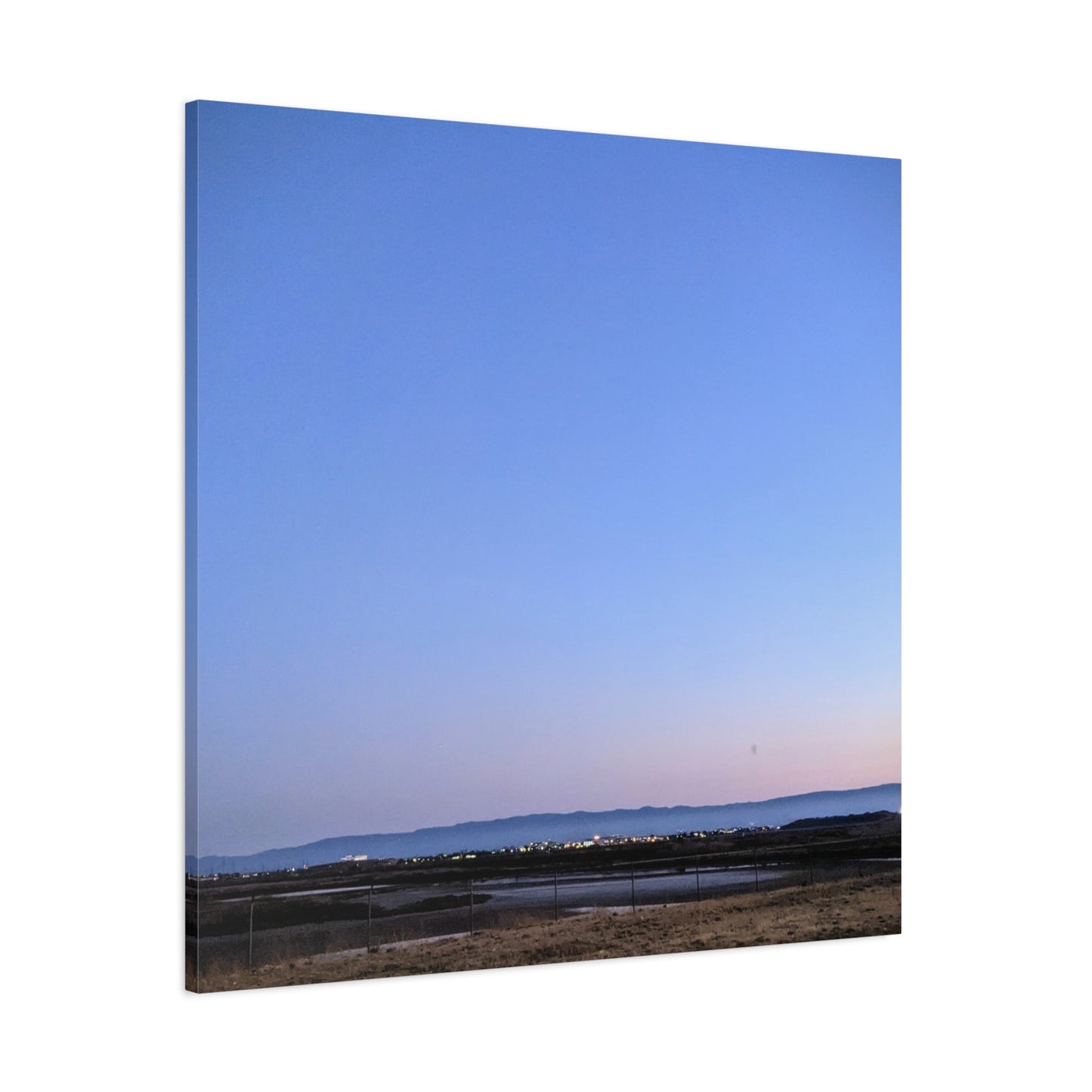 Serene Blue Horizon Matte Canvas Print — Stretched Wall Art