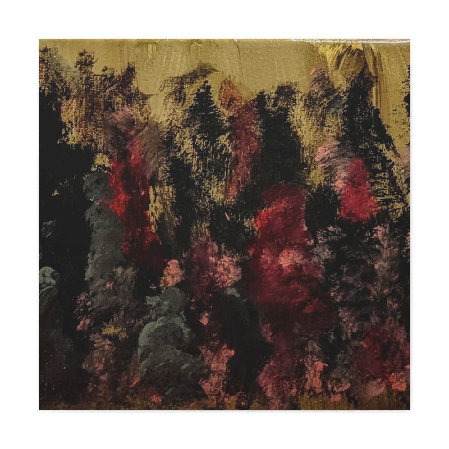 Autumn Forest Nightscape Matte Canvas Print — Stretched 1.25"