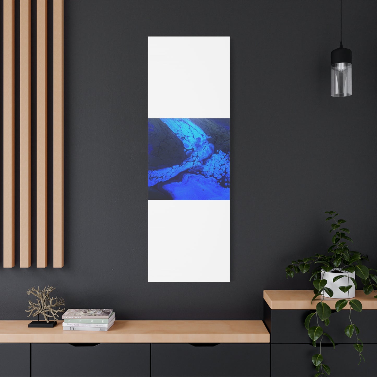Abstract Blue Ocean Canvas Print — Matte Stretched Wall Art