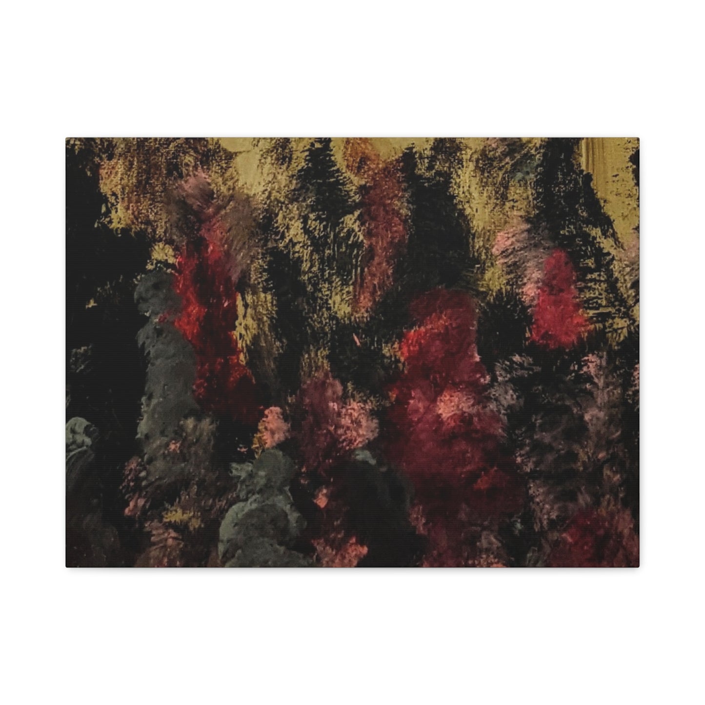 Autumn Forest Nightscape Matte Canvas Print — Stretched 1.25"