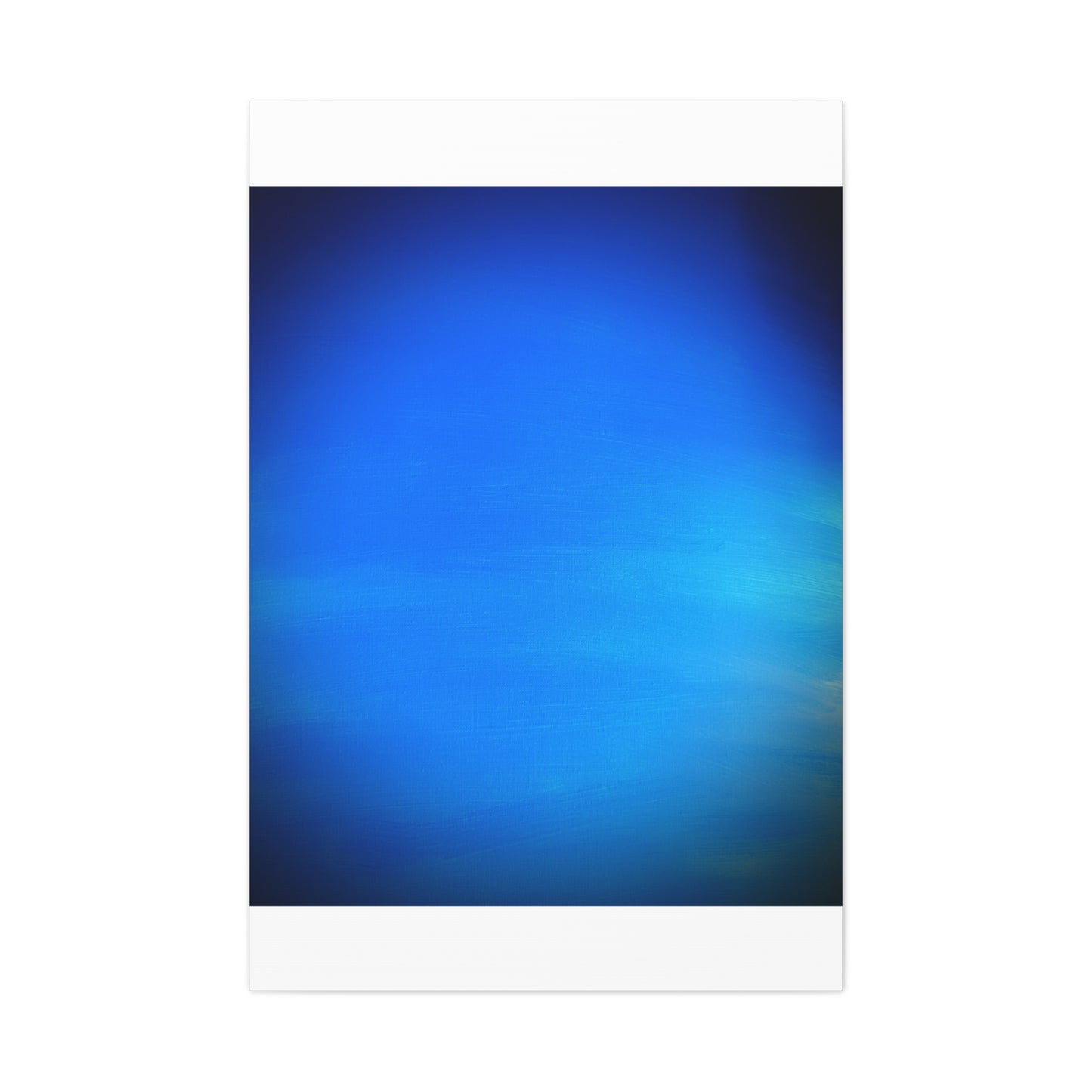 Blue Burst - Gradient Matte Canvas Print — Abstract Ocean Wall Art, Stretched 1.25"