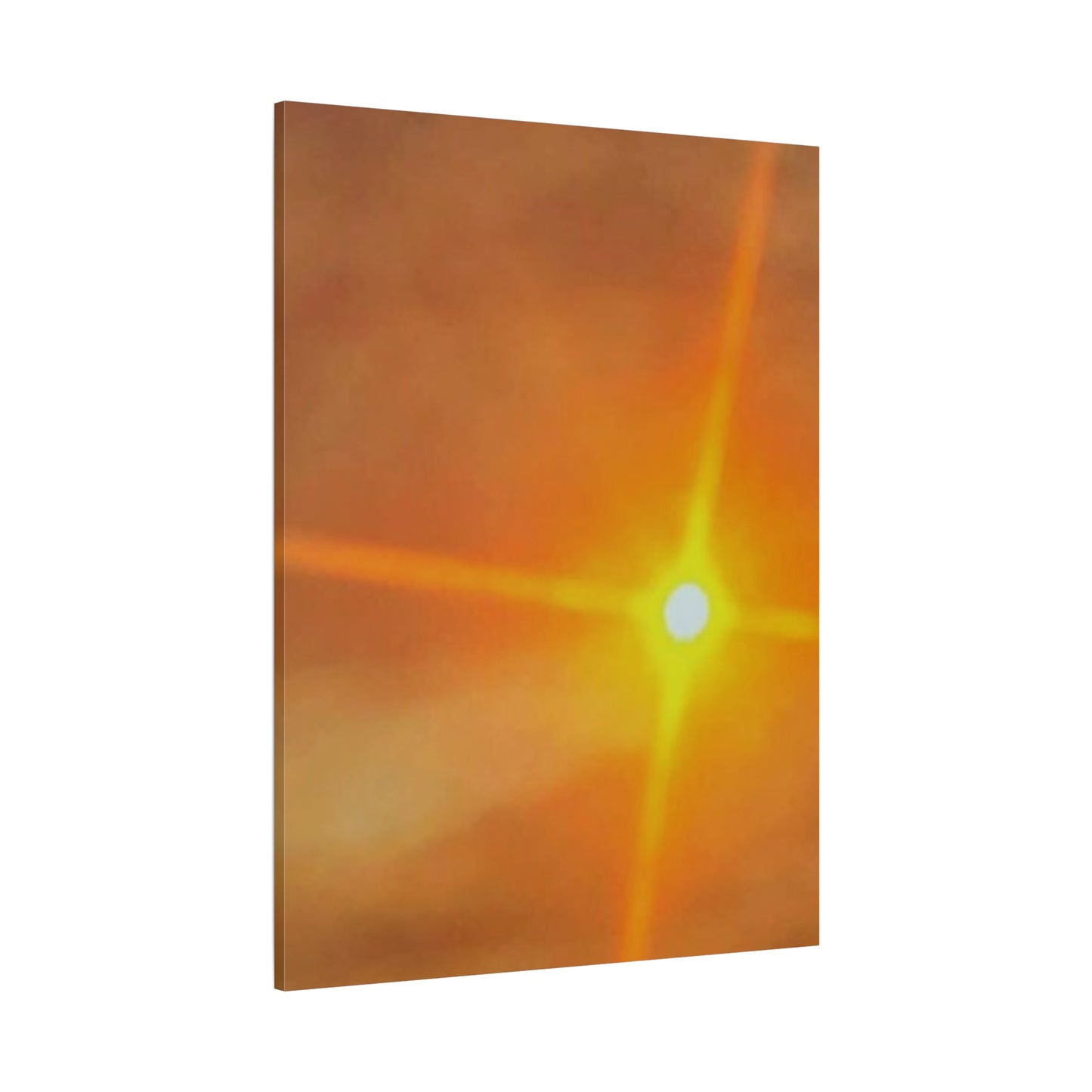 Sunburst Sunset Canvas Print — Warm Abstract Wall Art